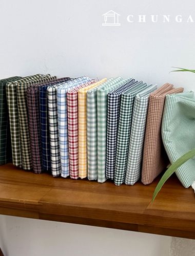 Cotton 20-count Yarn-dyed Check Fabric Noea 16 Types