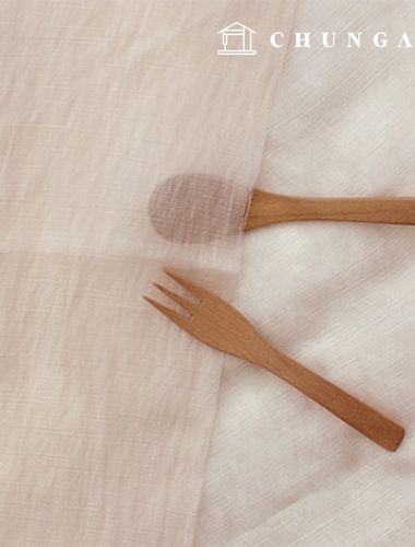 Rayon Fabric Flowy Plain Wide Width Fabric Crease Peach Beige