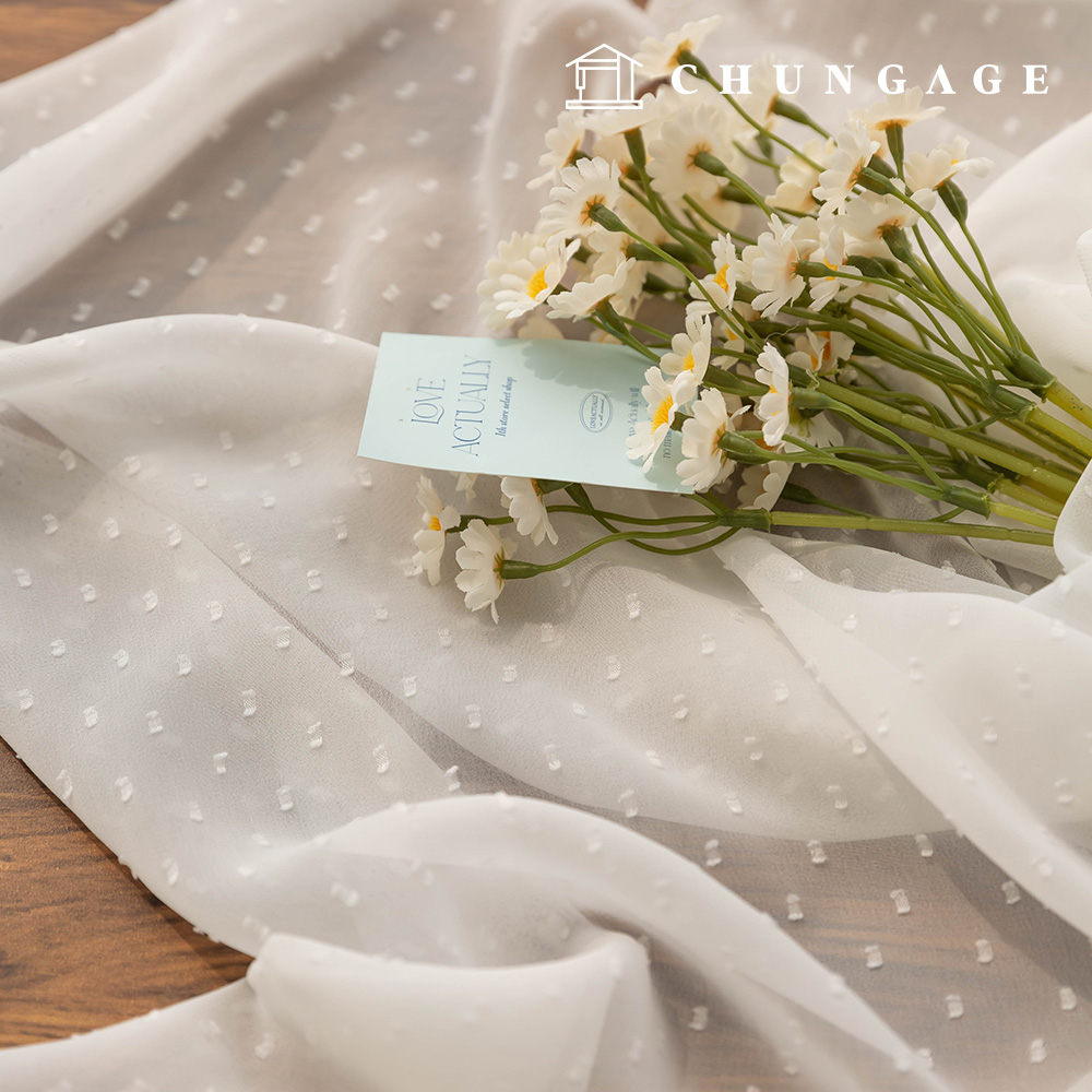 Chiffon Polyester Uragiri Snowflake Chiffon Fabric Wide Width Aro