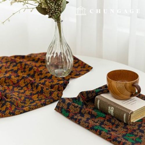 Poly pattern fabric orange flower 2 types