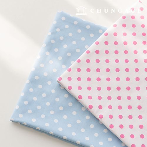 Cotton Twill Dot Patterns Fabric Silverin 2 types