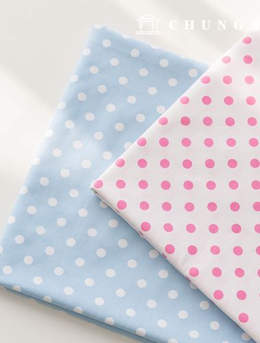 Cotton Twill Dot Patterns Fabric Silverin 2 types