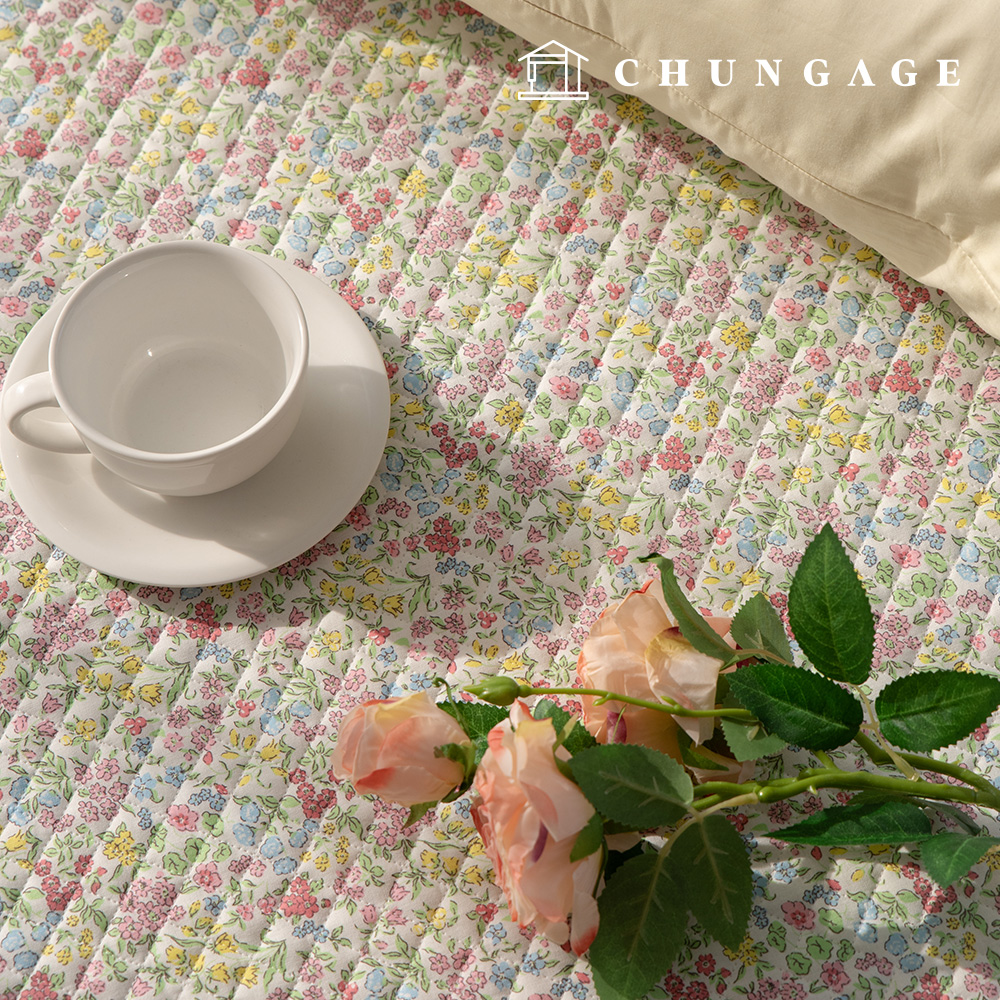 Quilted Fabric cotton floral pattern Flower Fabric 20 count bloomer