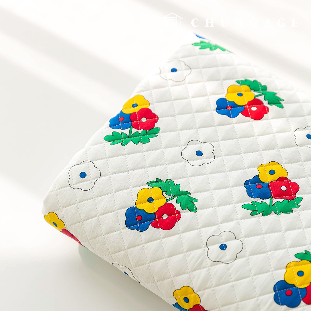 Quilted Cotton Floral Pattern Flower Fabric 20 Count Petitco