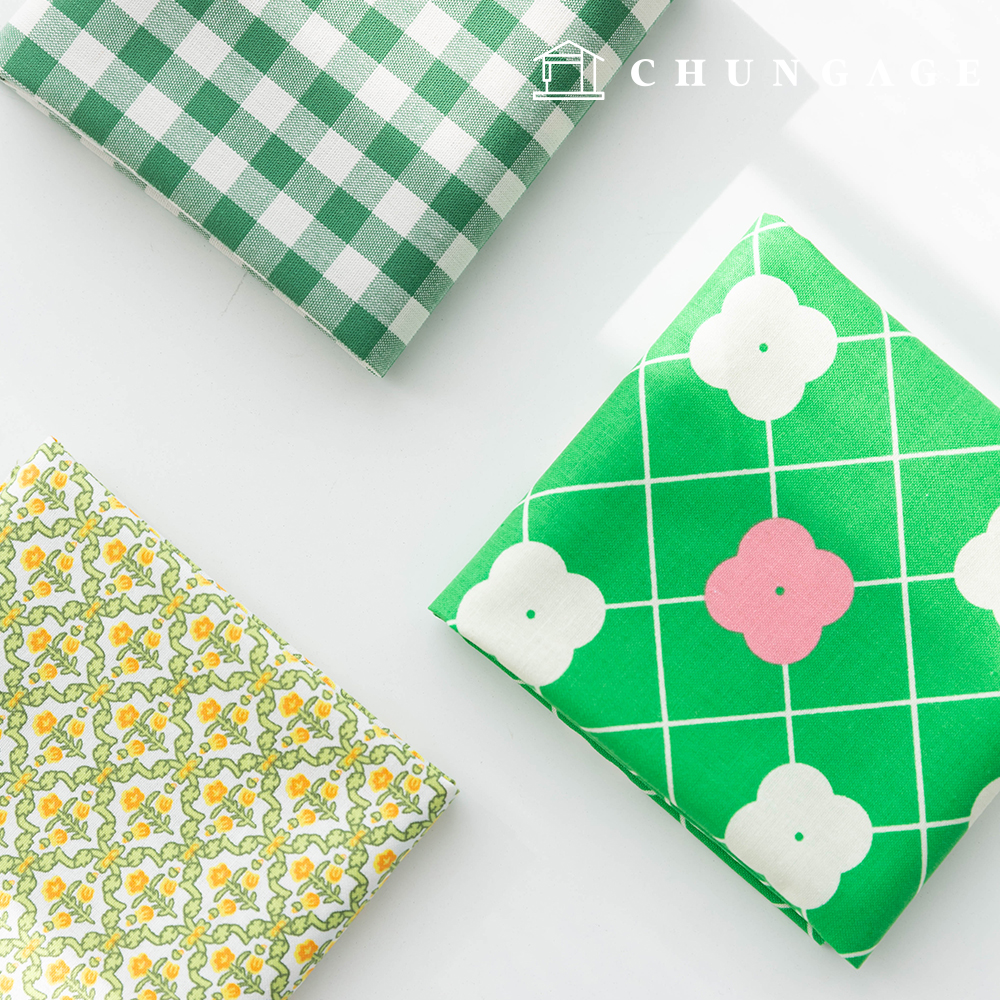 Fabric Package Flower Scrap Fabric Floral Check Fabric Doll Dog Clothes Making 171