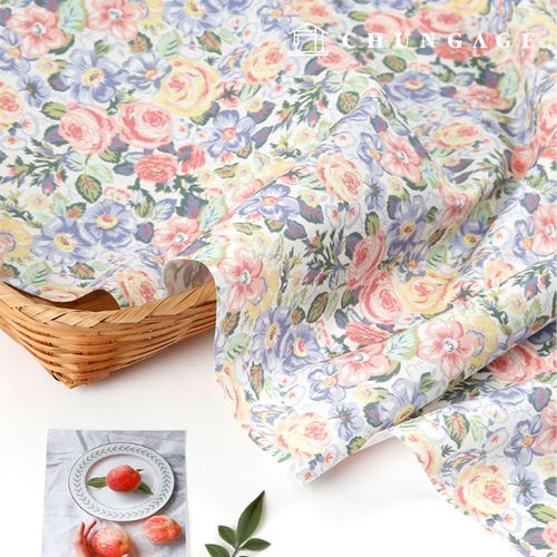 Eco-friendly antibacterial and anti-flame fabric E-DTP cotton 20 count Span of Bloom