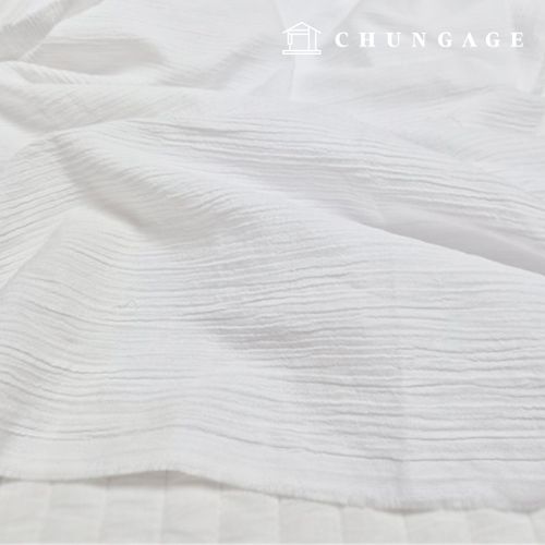 Gauze fabric, cotton, Wide Width Fabric, White Stripe
