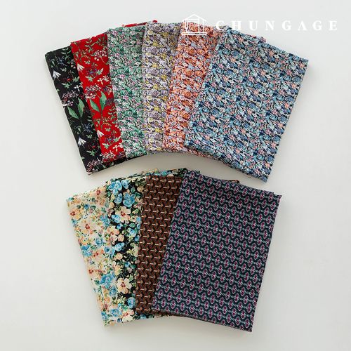 Rayon Crab Floral Wide Width Fabric Russet 10 Types