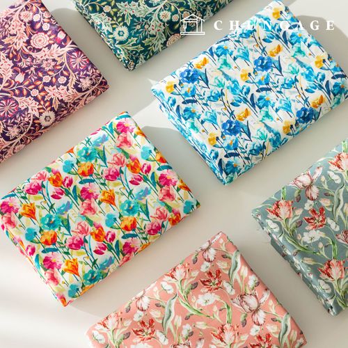 Cotton Oxford Floral Wide Width Fabric Eclectic 6 Types