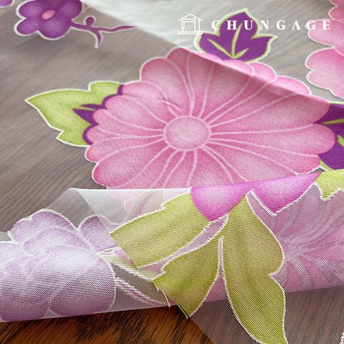 Polyester Burnout Chiffon Floral Wide Width Patterns Fabric Flower 9416