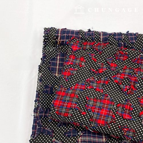 Embroidered Chiffon Check Fabric Bohemian Lace 2 Types 9159