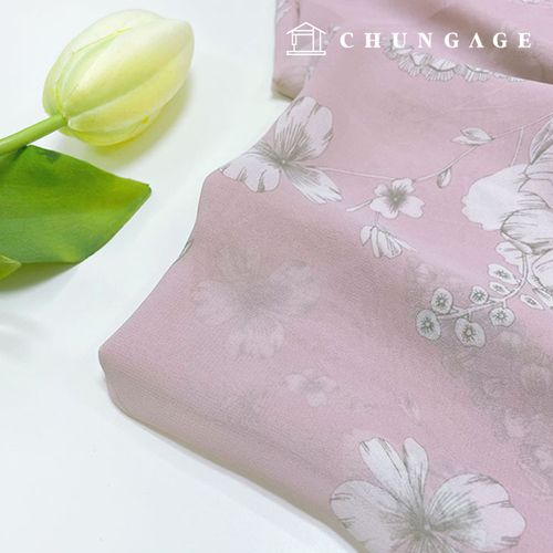 Chiffon Flower Patterns Pink Drawing Flower 9356