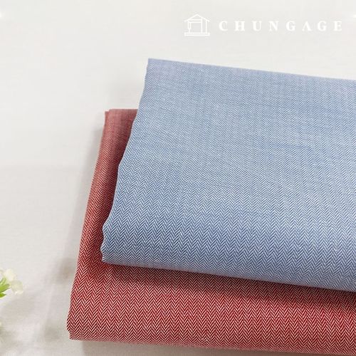 Yarn-dyed cotton fabric, 40 count, herringbone (2 types), 9128