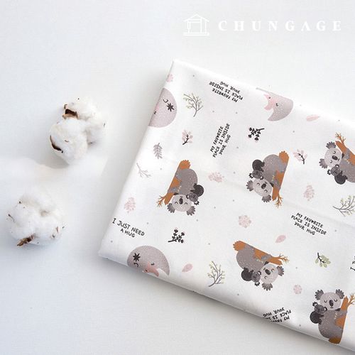 Cotton Fabric Animal Patterns 20 count Hug Me 9446