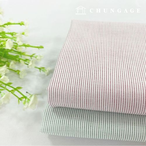 Cotton Stripe Fabric Yarn-dyed 40 Count Fine Stripe 2 Types 9129