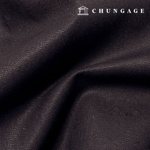 Linen Fabric Plain Fabric Wide Width Black 9456