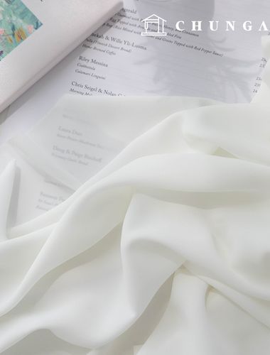 Wool Dobby Fabric Chiffon Plain Wide Width Fabric Mock