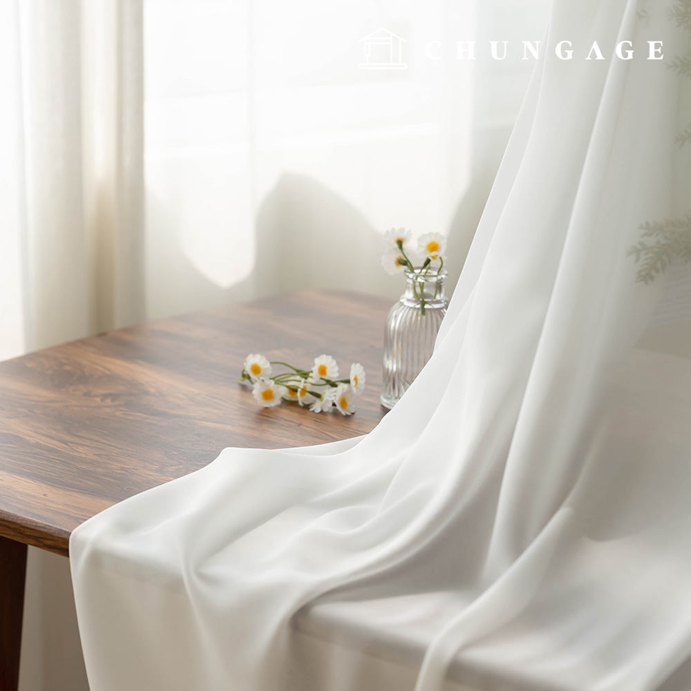 Chiffon fabric Span whiteivory Plain Clothing Fabric Couv
