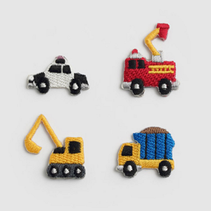 Heat adhesive wappen traffic car 4 types set 57509
