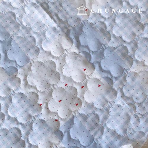 Flower Quilted Fabric Flower Pattern Flower Quilted Fabric 2 Ounce Wide Width Vintage Blue Patch