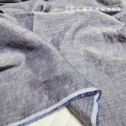 Linen Fabric Washing Plain Soft Violet