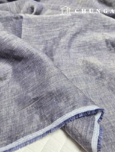 Linen Fabric Washing Plain Soft Violet