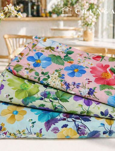 Rayon Silk Wide Width Flower Garden 3 Types