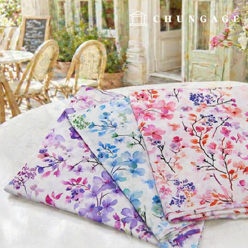 Rayon Silk Wide Width Iris Flower 3 Types