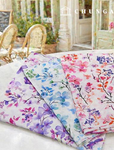 Rayon Silk Wide Width Iris Flower 3 Types