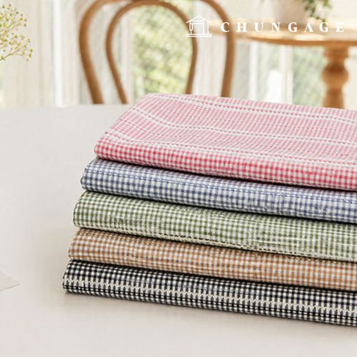 Ripple Gingham Check, Wide Width Dobby Stripe, 5 Types