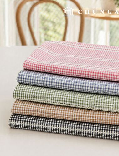 Ripple Gingham Check, Wide Width Dobby Stripe, 5 Types