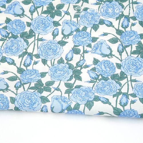 Eco-friendly antibacterial and anti-flame fabric E-DTP cotton 20 count Blue Rosalyn