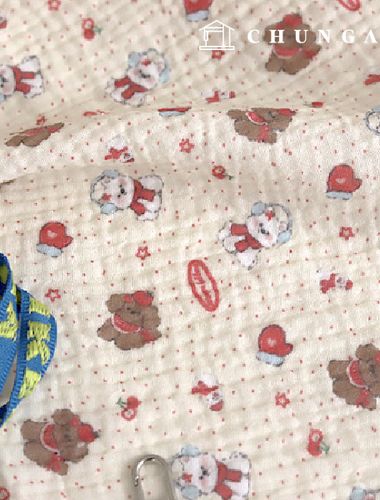 Pure cotton Gauze fabric Wide Width Vintage Red