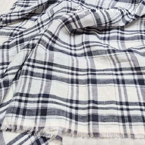 Linen Washing Check 40 count Black Navy