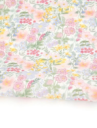 Eco-friendly antibacterial and anti-flammable fabric E-DTP cotton 20 count Flora Wash