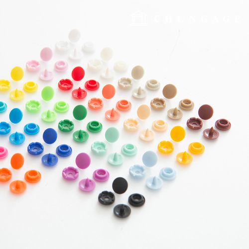 Snap Button Plastic Tee Snap Button Clothing Making Round 9mm 23 Types