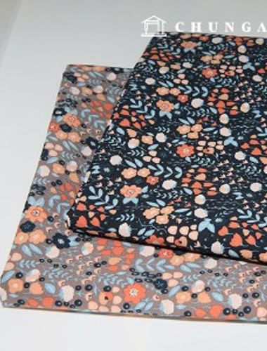 2 types of cotton fabric 40 count Wide Width Flower World