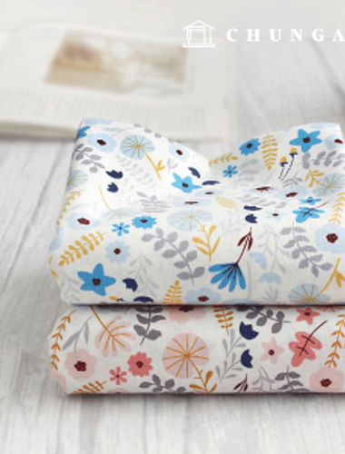 Cotton Fabric Pure Cotton 20 Count Fabric Daisy Garden 2 Types