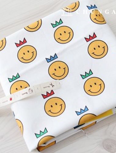 Cotton fabric printing DTP 20 count Plain Weave crown Smile