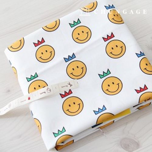 Cotton fabric printing DTP 20 count Plain Weave crown Smile