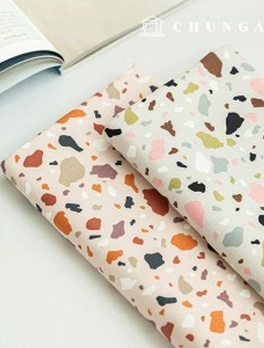 Cotton fabric 20 count Oxford fabric Pattern fabric Stone chocolate 2 types