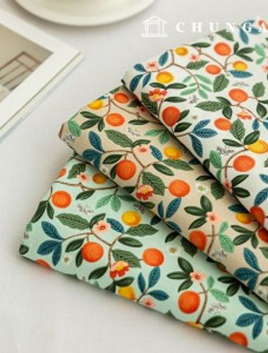 Cotton fabric 20 count Oxford floral fabric Jeju tangerine 3 types