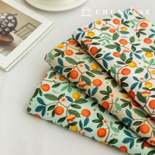 Cotton fabric 20 count Oxford floral fabric Jeju tangerine 3 types