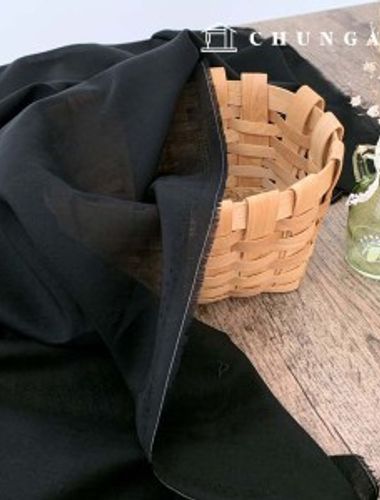 Cotton Fabric Cotton90 Number Soft Black Plain