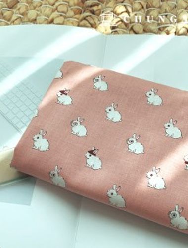 cotton fabric cotton20 count Pretty rabbit