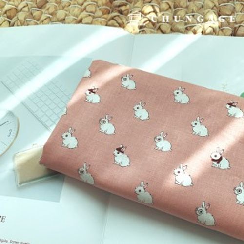 cotton fabric cotton20 count Pretty rabbit