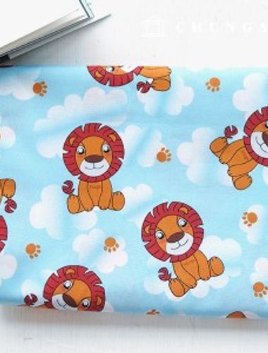 cotton fabric cotton20 count happy lion