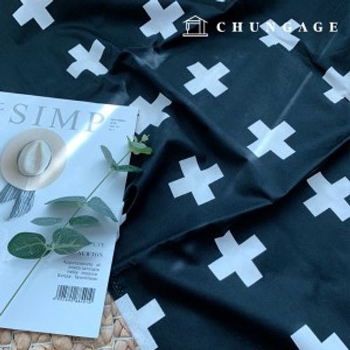 cotton fabric twill cotton40 count Wide Width the cross