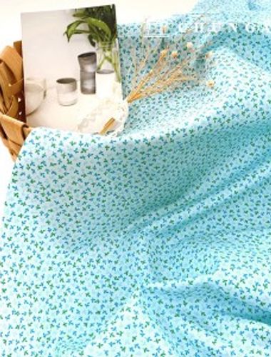 cotton fabric cotton30 count little my blue