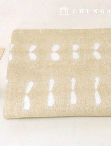 Cotton fabric canvas For Elise Beige